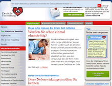 Tablet Screenshot of herzstiftung.de